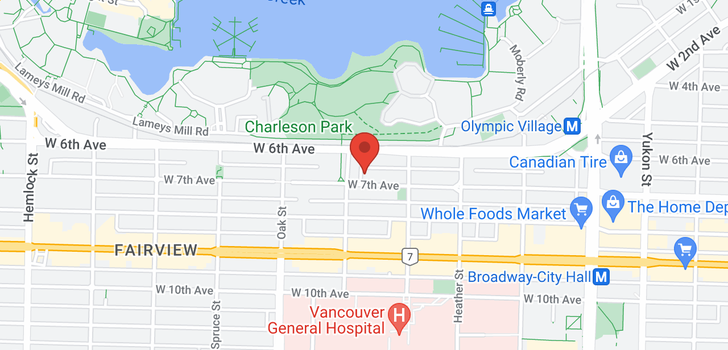 map of 4 877 W 7TH AVENUE